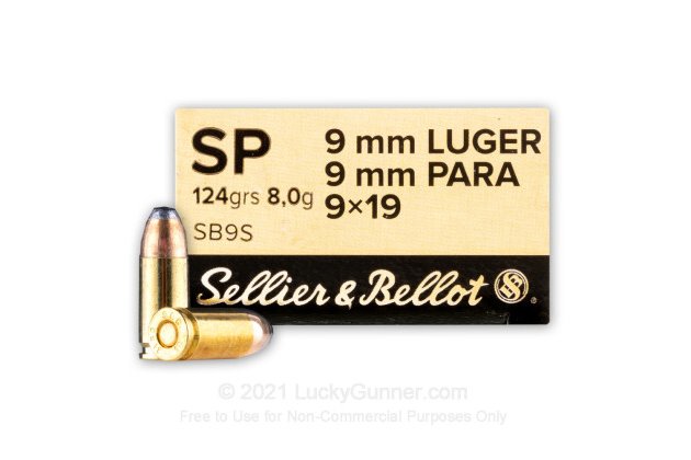 SB 9mm Luger SP Boxer 6,5g/100gr 50ks/bal